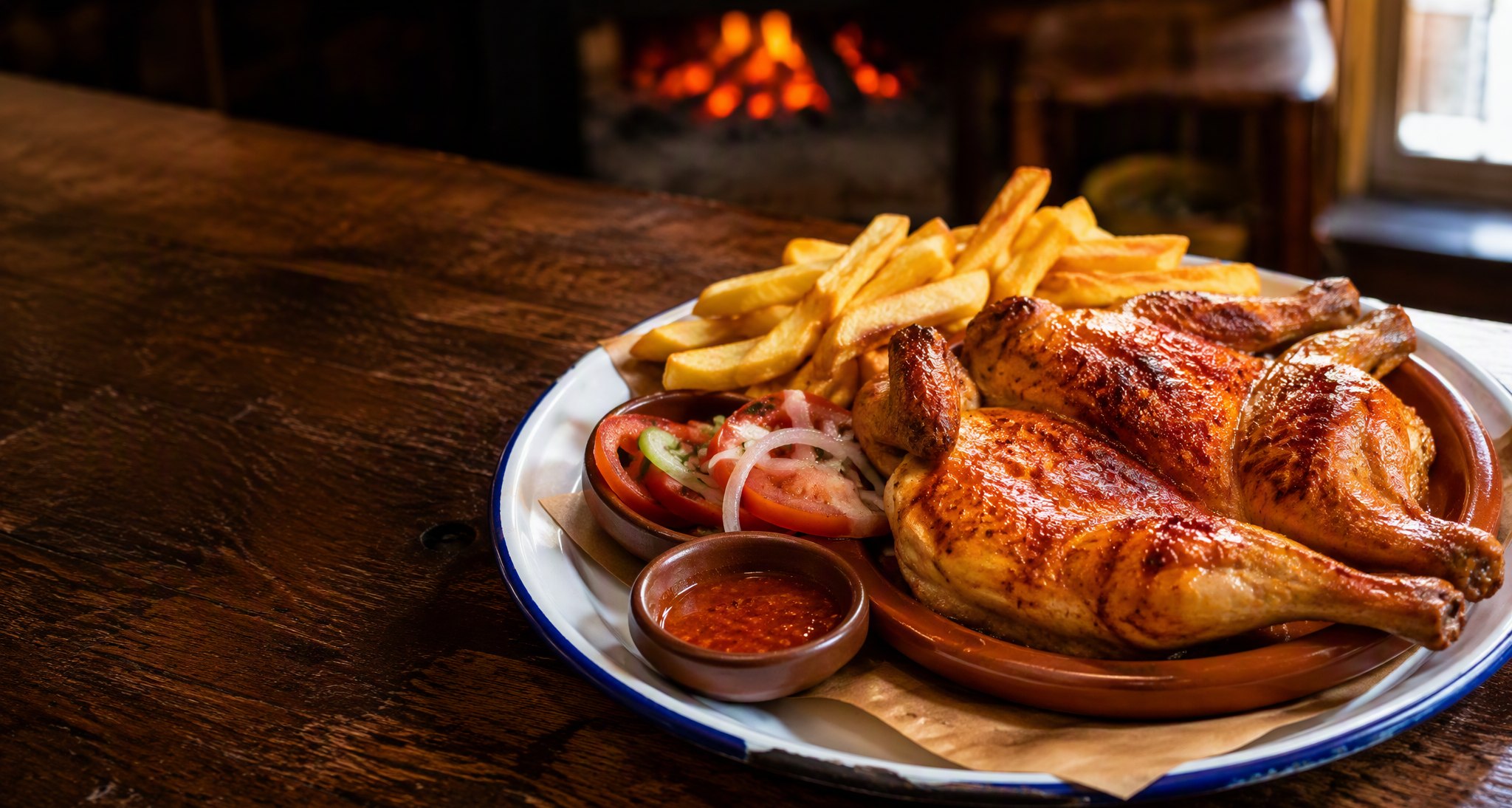 Piri-piri chicken straight off the grill